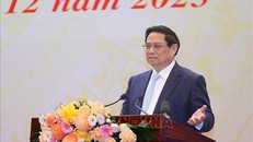 Thủ tướng Phạm Minh Chính phát biểu chỉ đạo. Ảnh: Dương Giang/TTXVN