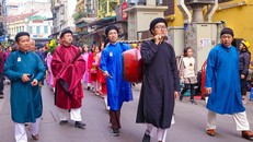 Phỏng dựng nhiều nghi lễ đặc sắc Tết Phố cổ Hà Nội