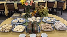 Mâm ngũ quả ngày Tết của người miền Trung.