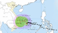 Vị trí và đường đi của bão số 15. Ảnh: thoitietvietnam.gov.vn