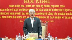 Đồng chí Đỗ Văn Chiến, Ủy viên Bộ Chính trị, Phó Bí thư Thường trực Đảng ủy Quốc hội, Phó Chủ tịch Thường trực Quốc hội phát biểu tại buổi làm việc. 