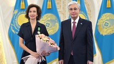 Tổng thống Kazakhstan Kassym-Jomart Tokayev tiếp nguyên Tổng Giám đốc UNESCO Audrey Azoulay