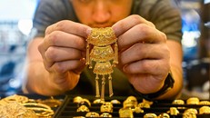 Vàng miếng tại Aichi, Nhật Bản. Ảnh tư liệu: Kyodo/TTXVN