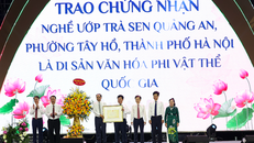 Nghề ướp trà sen Tây Hồ nhận chứng nhận Di sản văn hoá phi vật thể quốc gia
