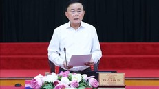 Đồng chí Trần Cẩm Tú, Ủy viên Bộ Chính trị, Thường trực Ban Bí thư chủ trì giao ban. Ảnh: Phương Hoa/TTXVN