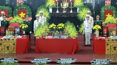 Lễ viếng, truy điệu 3 phi công tại nhà tang lễ Bộ Quốc phòng. Ảnh: Duy Trần