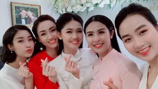 Á hậu Thanh Tú xinh đẹp rạng rỡ trong ngày ăn hỏi