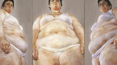 Jenny Saville, "Strategy", 1994, sơn dầu trên canvas, bộ ba tấm, 108 x 250½ inch. 