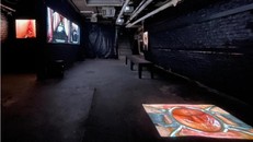 Khung cảnh sắp đặt của triển lãm "Exaltation of the Porous Body" tại Phòng trưng bày Haul. (porous: nhiều lỗ chân lông, nhiều lỗ nhỏ)