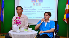 UNESCO chung tay xóa bỏ rào cản thông tin cho người khuyết tật. Ảnh: Tổ chức Người khuyết tật Campuchia