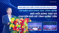 Phát biểu của Thiếu tướng Nguyễn Ngọc Cương tại Diễn đàn Khoa học Công nghệ Đổi mới sáng tạo và Chuyển đổi số tỉnh Hưng Yên
