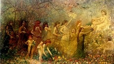 Bức “Spring” (1898) của Louis Comfort Tiffany với màu tươi sáng, gợi không khí nhẹ nhàng, tràn đầy sức sống của mùa xuân. Ảnh: The “Lost” Treasures of Louis Comfort Tiffany