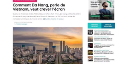 Bài báo đăng trên tạp chí điện tử Journal des Français à l'étranger của Pháp. (Ảnh: TTXVN phát)
