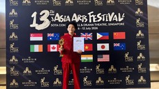 Đặng Công Danh ghi dấu ấn tại Asia Arts Festival Singapore với Huy chương Vàng