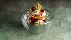 Món mousse hạt dẻ cười tại Margot, một trong những nhà hàng Italy được đánh giá cao ở thủ đô Athens.