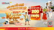 Đếm ngược đến 15/9: 26 lượng vàng SJC chờ chủ nhân gửi tiết kiệm tại HDBank