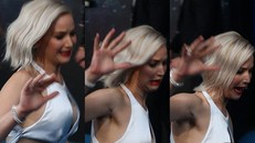 Jennifer Lawrence hốt hoảng vì sự cố trước hàng trăm ống kính