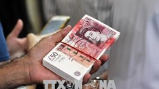 Đồng 50 bảng Anh. Ảnh: AFP/TTXVN