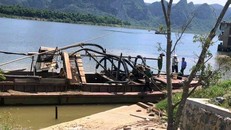 Phát hiện vật thể nghi là sọ người mắc kẹt vào ống hút cát