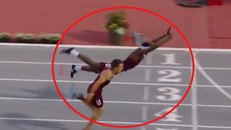 Cú bay người về đích để giành HCV gây sốt mạng xã hội
