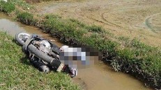 Nam thanh niên tử vong dưới mương nước cùng chiếc xe máy