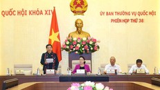 Phó Chủ tịch Thường trực Quốc hội Tòng Thị Phóng điều hành phiên họp. Ảnh: Doãn Tấn - TTXVN