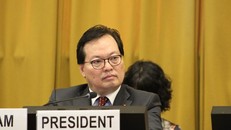 Đại sứ Dương Chí Dũng, Trưởng Phái đoàn Việt Nam tại Geneva. (Ảnh: Hoàng Hoa/TTXVN)