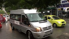 Chiếc xe do tài xế Phiến điều khiển di chuyển trong buổi thực nghiệm. (Ảnh: CTV)