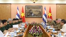 Quang cảnh buổi Đối thoại Chính sách Quốc phòng Việt Nam-Cuba lần thứ 3. (Ảnh: Dương Giang/TTXVN)
