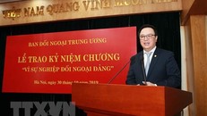 Ông Hoàng Bình Quân, Ủy viên Trung ương Đảng, Trưởng Ban Đối ngoại Trung ương phát biểu. (Ảnh: Doãn Tấn/TTXVN)