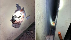 Đục tường cứu bé sơ sinh bị bỏ rơi giữa 2 khe tường