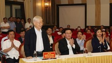 Tổng Bí thư, Chủ tịch nước Nguyễn Phú Trọng tại Hội nghị.