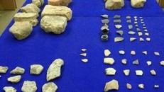 Một số hiện vật khai quật tại di tích được khai quật lần 1 - Ảnh: Công lý