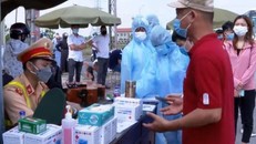 Chốt kiểm soát dịch tại huyện Thuận Thành.