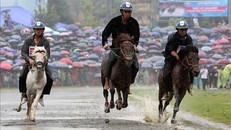 Giải đua ngựa xã Na Hối, huyện Bắc Hà mở rộng lần thứ nhất nằm trong hoạt động Lễ hội mùa đông Bắc Hà 2020. Ảnh minh họa: Quốc Khánh/TTXVN