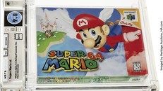 Băng video game Super Mario 64 của hãng Nintendo được bán đấu giá thành công với mức giá kỷ lục 1.560.000 USD. Ảnh: AFP/TTXVN