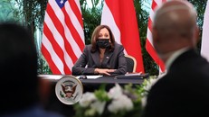 Phó Tổng thống Mỹ Kamala Harris tại Singapore ngày 24/8. Ảnh: Reuters