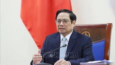 Thủ tướng Phạm Minh Chính phát biểu. Ảnh: Dương Giang/TTXVN