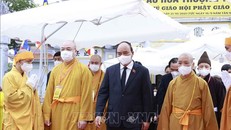 Chủ tịch nước Nguyễn Xuân Phúc viếng Đại lão Hòa thượng Thích Phổ Tuệ