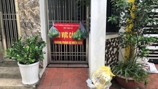 Cách ly y tế F1 tại nhà ở xã Tàm Xá (Đông Anh). Ảnh: Mạnh Khánh/TTXVN