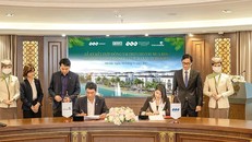 Lễ ký kết hợp đồng tài trợ cho vay mua bất động sản giữa FLC và Ngân hàng Vietcombank