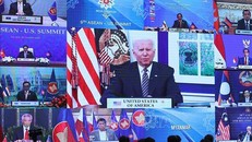 Trưởng đoàn các nước ASEAN và Hoa Kỳ tham dự Hội nghị cấp cao ASEAN - Hoa Kỳ lần thứ 9 bằng hình thức trực tuyến ngày 26/10/2021. Ảnh tư liệu: Dương Giang/TTXVN