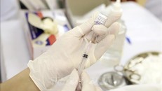 Vaccine được dùng để tiêm cho trẻ trong độ tuổi từ 12-17 tại Vĩnh Phúc là vaccine Comimaty do hãng Pfizer- BioNTech (Mỹ-Đức) sản xuất. Ảnh: Hoàng Hùng/TTXVN