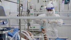 Chăm sóc bệnh nhân COVID-19 nặng. Ảnh tư liệu: Minh Quyết/TTXVN