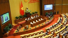 Chủ tịch Quốc hội Vương Đình Huệ phát biểu bế mạc kỳ họp. Ảnh: Văn Điệp/TTXVN