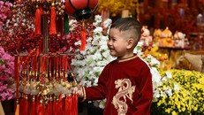 Em nhỏ đến Hàng Mã vừa vui chơi vừa tìm hiểu nét đẹp trong văn hoá truyền thống của dân tộc. Ảnh minh họa: Lê Phú/Báo Tin tức