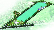 Phối cảnh tổng thể Công viên Đồng Đậu tại thị trấn Yên Lạc, tỉnh Vĩnh Phúc. Ảnh: baovinhphuc.com.vn