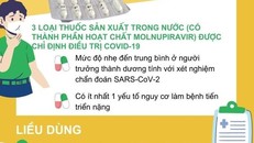 [Infographics] Ba loại thuốc điều trị COVID-19 sản xuất tại Việt Nam