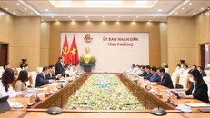 Toàn cảnh buổi làm việc giữa Bộ Văn hóa, Thể thao và Du lịch với tỉnh Phú Thọ.