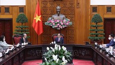 Thủ tướng Phạm Minh Chính tiếp Đại sứ Thái Lan tại Việt Nam Nikorndej Balankura. Ảnh: Dương Giang/TTXVN